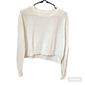 Cotton-on crop sweater white xs pp